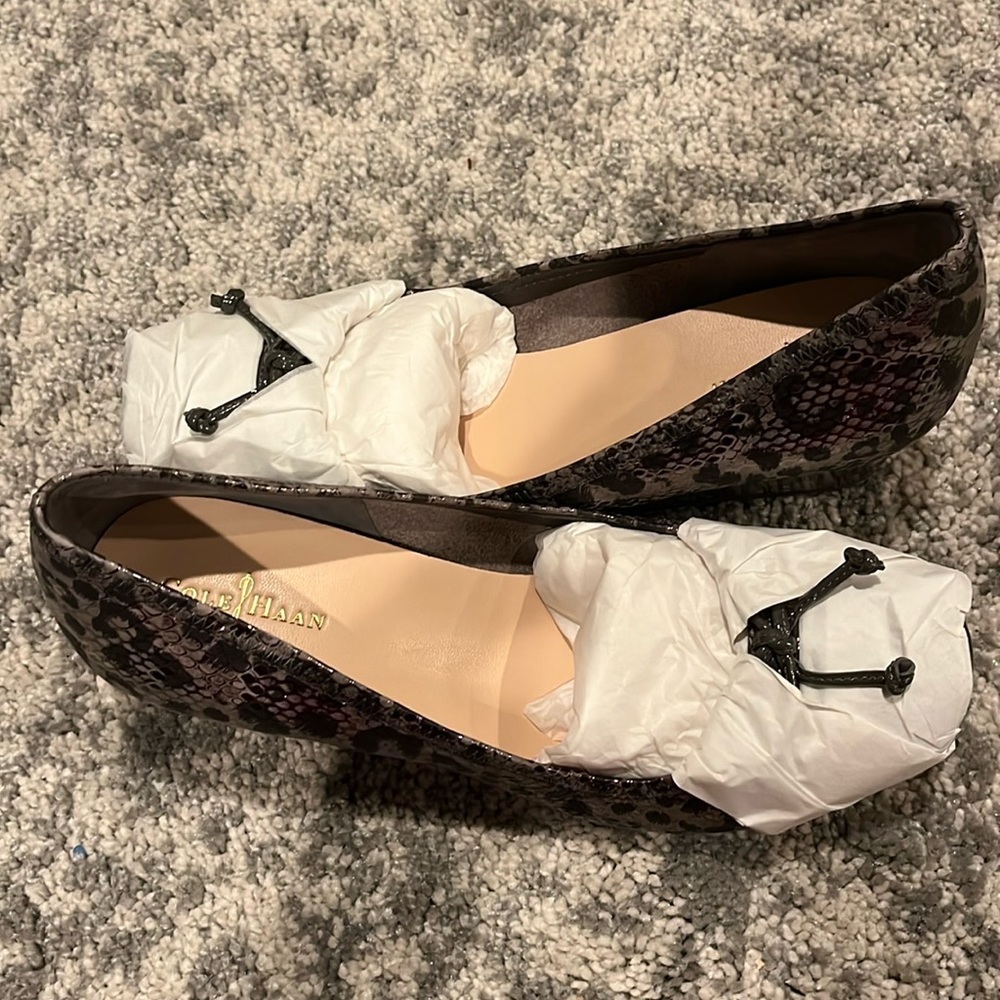 Cole Haan Air Tali Lace Wedge grey snake skin print